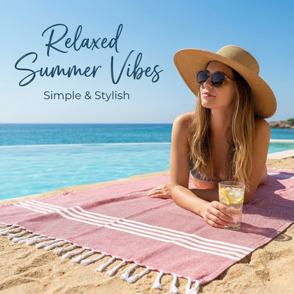 Personalized Turkish Towel Set – Quick-Dry Cotton, Customizable Embroidery &amp; Designs