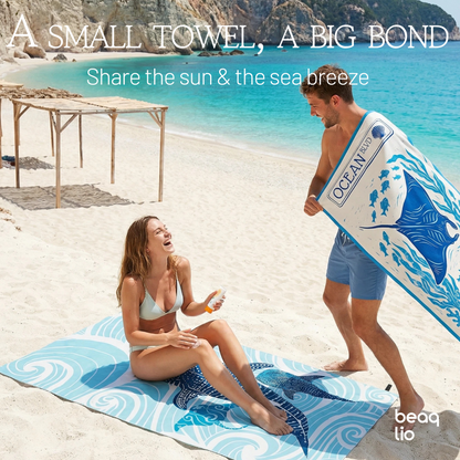 Beaqlio 6 Pack Microfiber Beach Towel Oversized with 6pcs Travel Bag, 71*36 Cruise Quick Dry XL Beach Towels for Cruise Pool Yoga Gym Gift, Lightweight Absorbent Sandproof Large Beach Essentials